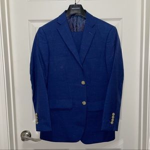 NWT Indochino wool/linen blue suit
